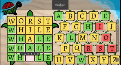 ESLEDB Games: Word Turtle ("WHALE") - Image 4