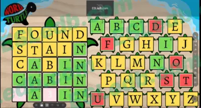 ESLEDB Games: Word Turtle ("CABIN") - Image 4