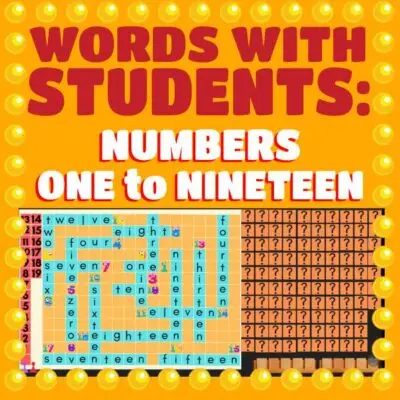 ESLEDB Games: Words With Students ("NUMBERS 1-19")