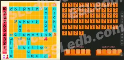 ESLEDB Games: Words With Students ("OCEAN ANIMALS") - Image 2